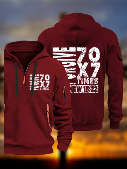 Forgive 70X7 Times Jesus God Christian Zipper Hoodies