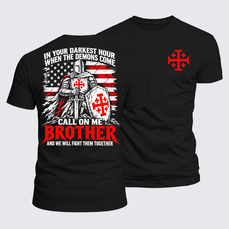 Luxe Mercerized Cotton Tee - Call On Me Brother – Knights of Faith