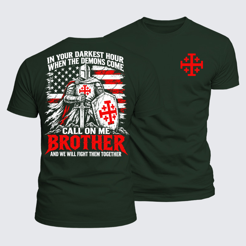 Luxe Mercerized Cotton Tee - Call On Me Brother – Knights of Faith