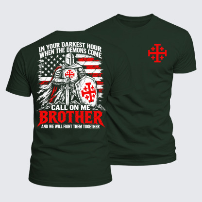 Luxe Mercerized Cotton Tee - Call On Me Brother – Knights of Faith