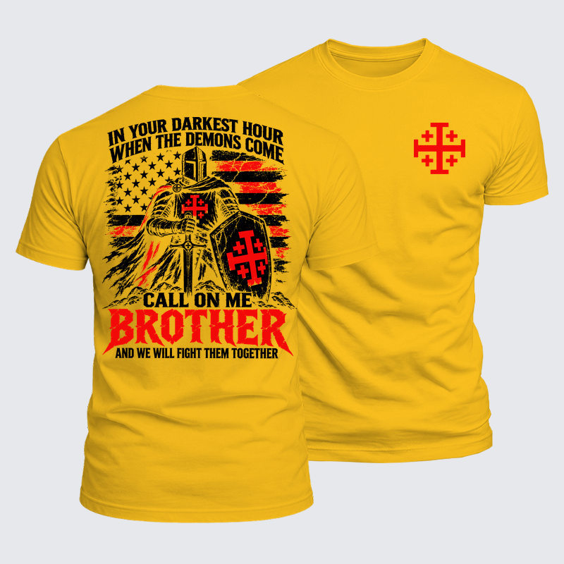 Luxe Mercerized Cotton Tee - Call On Me Brother – Knights of Faith