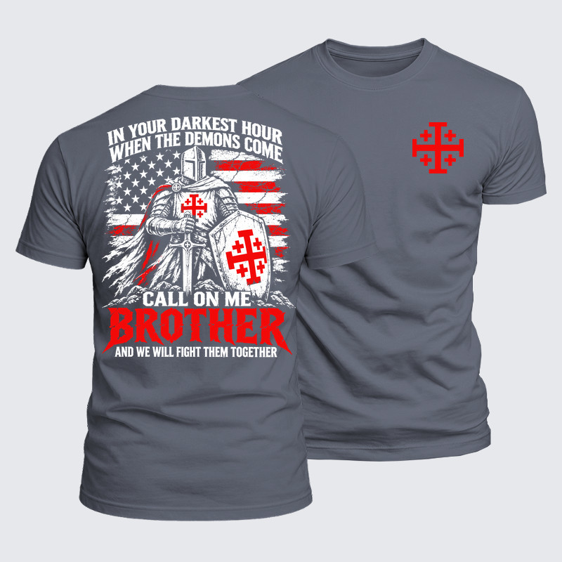 Luxe Mercerized Cotton Tee - Call On Me Brother – Knights of Faith