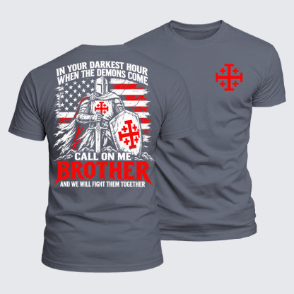 Luxe Mercerized Cotton Tee - Call On Me Brother – Knights of Faith