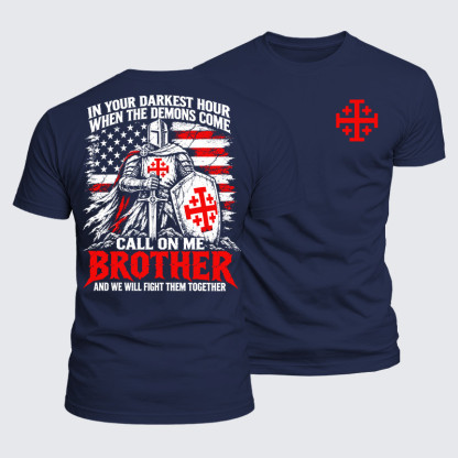 Luxe Mercerized Cotton Tee - Call On Me Brother – Knights of Faith
