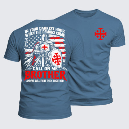 Luxe Mercerized Cotton Tee - Call On Me Brother – Knights of Faith