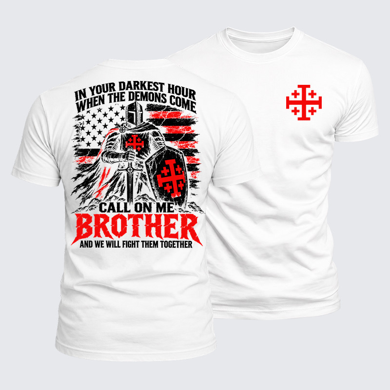 Luxe Mercerized Cotton Tee - Call On Me Brother – Knights of Faith