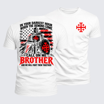 Luxe Mercerized Cotton Tee - Call On Me Brother – Knights of Faith