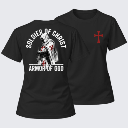 Women's T-shirts  - Soldier of Christ Armor Of God Crusader Spirit