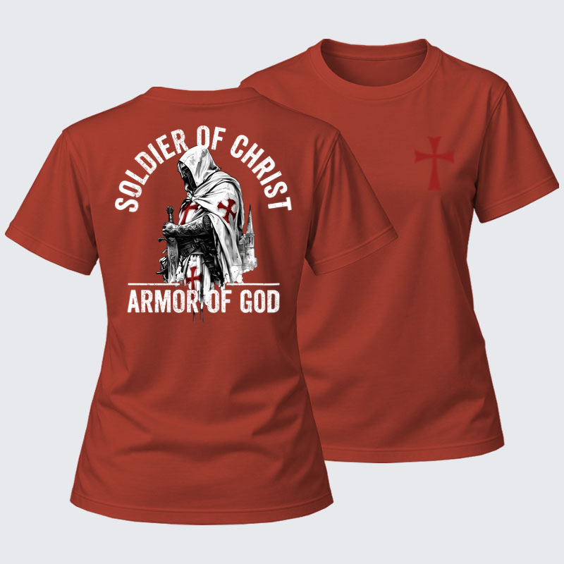 Women's T-shirts  - Soldier of Christ Armor Of God Crusader Spirit