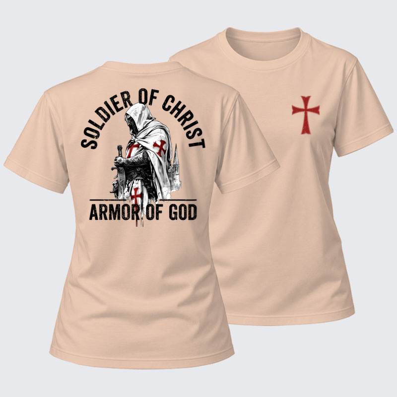 Women's T-shirts  - Soldier of Christ Armor Of God Crusader Spirit