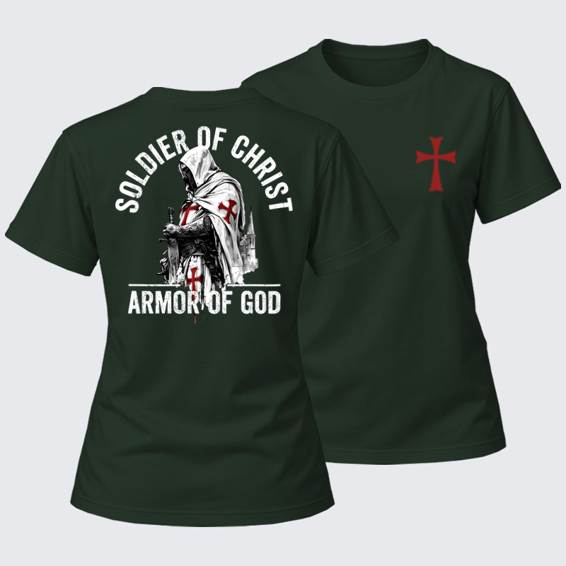 Women's T-shirts  - Soldier of Christ Armor Of God Crusader Spirit