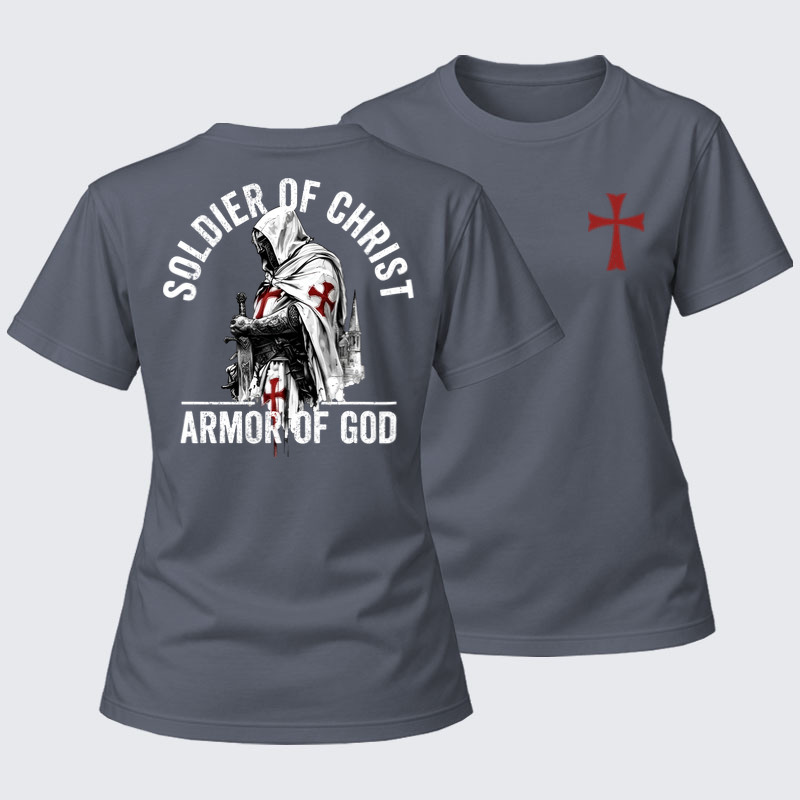 Women's T-shirts  - Soldier of Christ Armor Of God Crusader Spirit