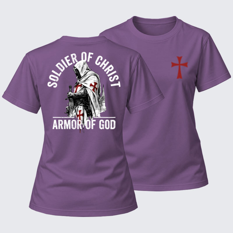 Women's T-shirts  - Soldier of Christ Armor Of God Crusader Spirit