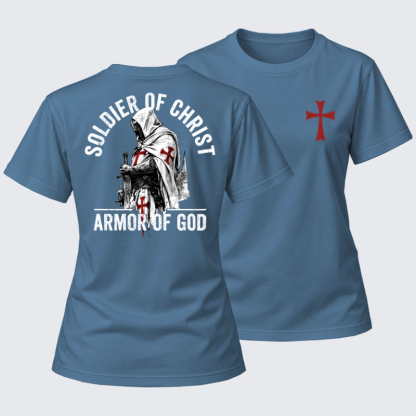 Women's T-shirts  - Soldier of Christ Armor Of God Crusader Spirit