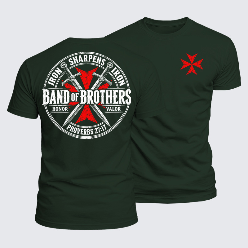 Luxe Mercerized Cotton Tee - Iron Sharpens Iron – Band of Brothers – Proverbs 27:17