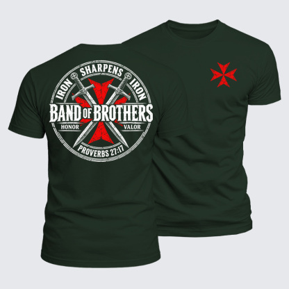 Luxe Mercerized Cotton Tee - Iron Sharpens Iron – Band of Brothers – Proverbs 27:17