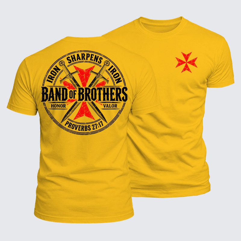 Luxe Mercerized Cotton Tee - Iron Sharpens Iron – Band of Brothers – Proverbs 27:17