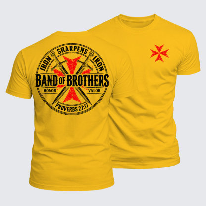 Luxe Mercerized Cotton Tee - Iron Sharpens Iron – Band of Brothers – Proverbs 27:17