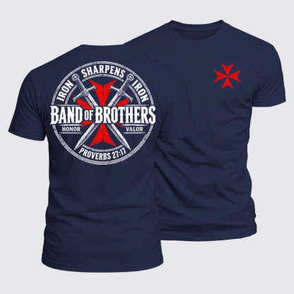 Luxe Mercerized Cotton Tee - Iron Sharpens Iron – Band of Brothers – Proverbs 27:17
