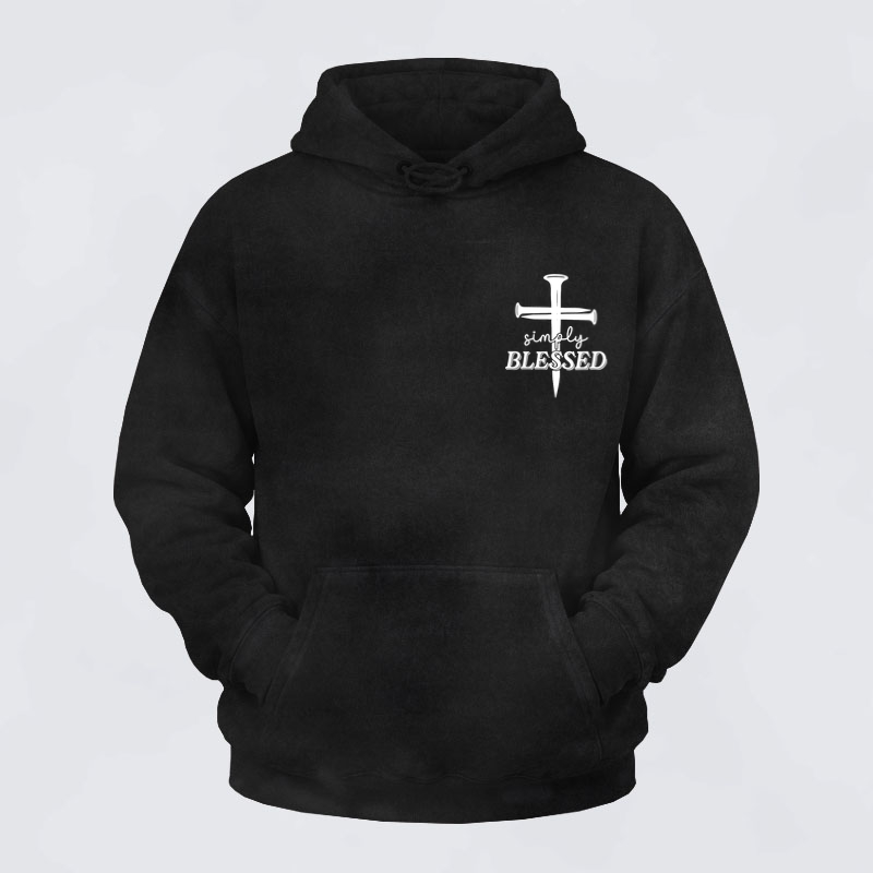 Washed Hoodie   -  Luxe Mercerized Cotton Tee - Simply Blessed   