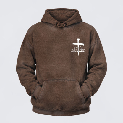 Washed Hoodie   -  Luxe Mercerized Cotton Tee - Simply Blessed   