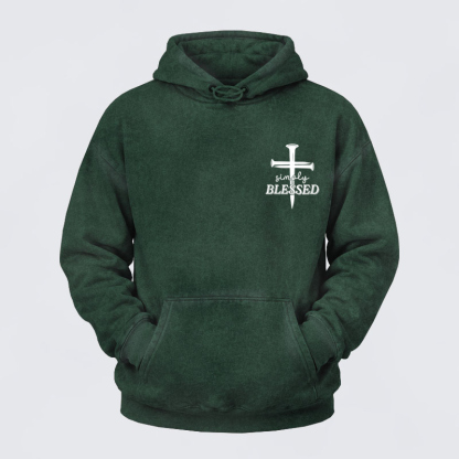 Washed Hoodie   -  Luxe Mercerized Cotton Tee - Simply Blessed   