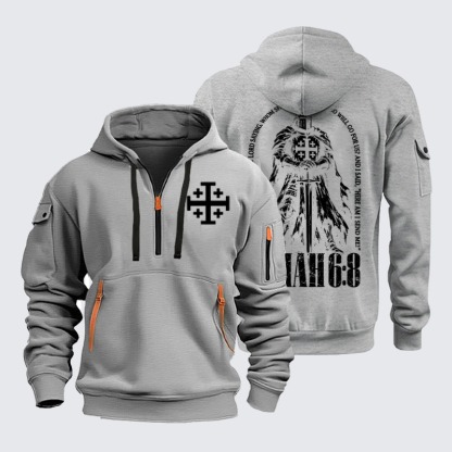Zipper Hoodies –Here I Am Send Me Isaiah 6:8 Christian Warrior