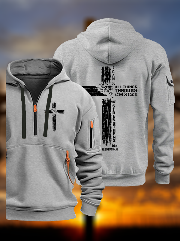 I Can Do All Things THrough Christ Jesus God Christian Zipper Hoodies