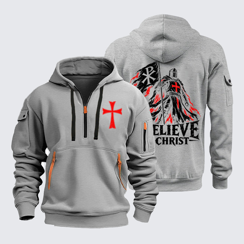 Zipper Hoodies – I Believe in Christ – Christian Warrior Knight