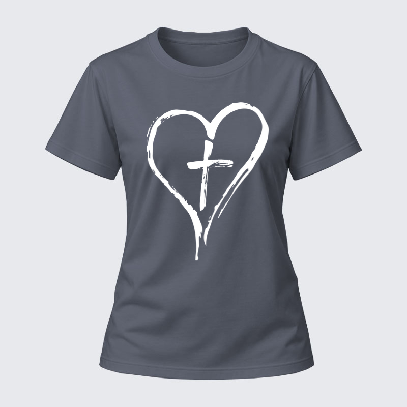 Women's T-shirts –Cross Heart