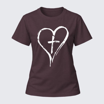 Women's T-shirts –Cross Heart