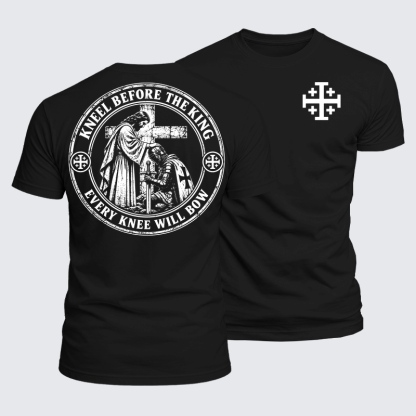 [Copy]Luxe Mercerized Cotton Tee - Kneel Before The King ，Every Knee Will Bow
