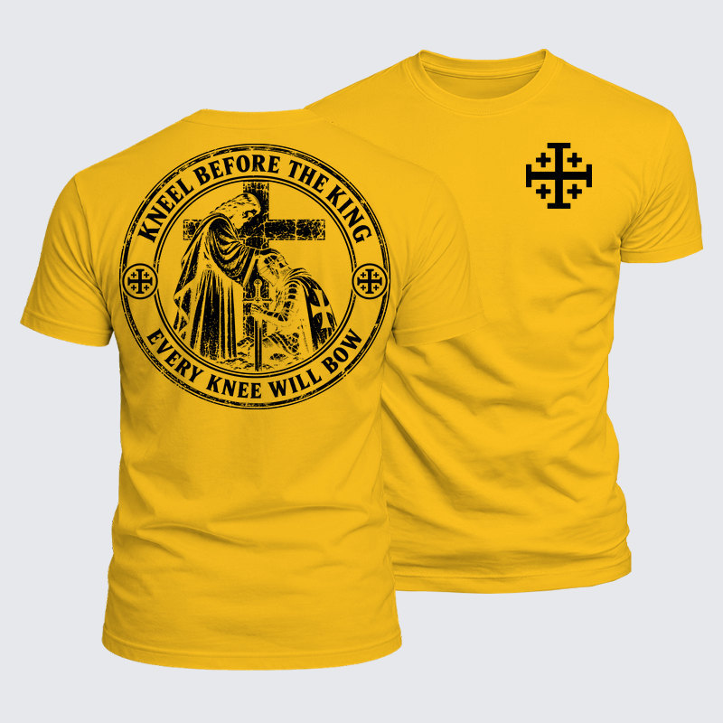[Copy]Luxe Mercerized Cotton Tee - Kneel Before The King ，Every Knee Will Bow