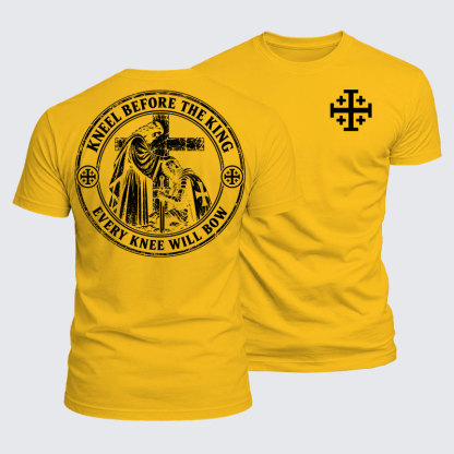 [Copy]Luxe Mercerized Cotton Tee - Kneel Before The King ，Every Knee Will Bow