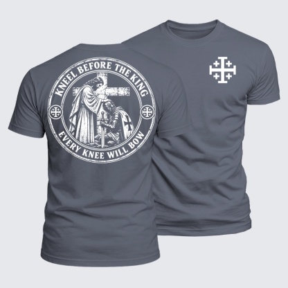 [Copy]Luxe Mercerized Cotton Tee - Kneel Before The King ，Every Knee Will Bow
