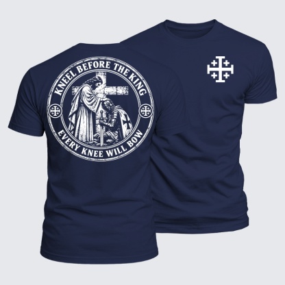 [Copy]Luxe Mercerized Cotton Tee - Kneel Before The King ，Every Knee Will Bow