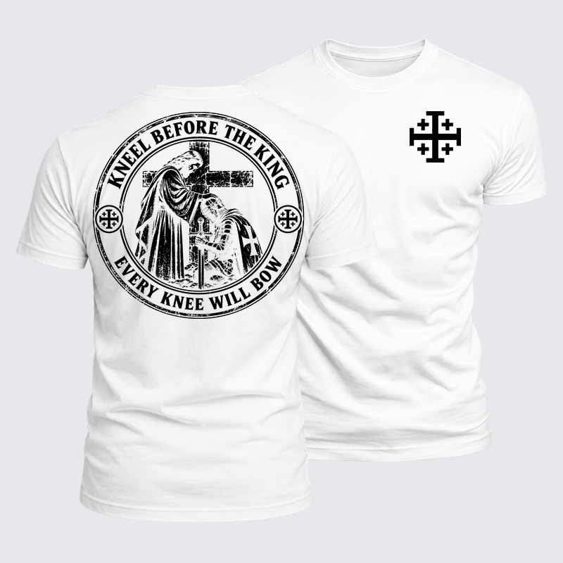 [Copy]Luxe Mercerized Cotton Tee - Kneel Before The King ，Every Knee Will Bow