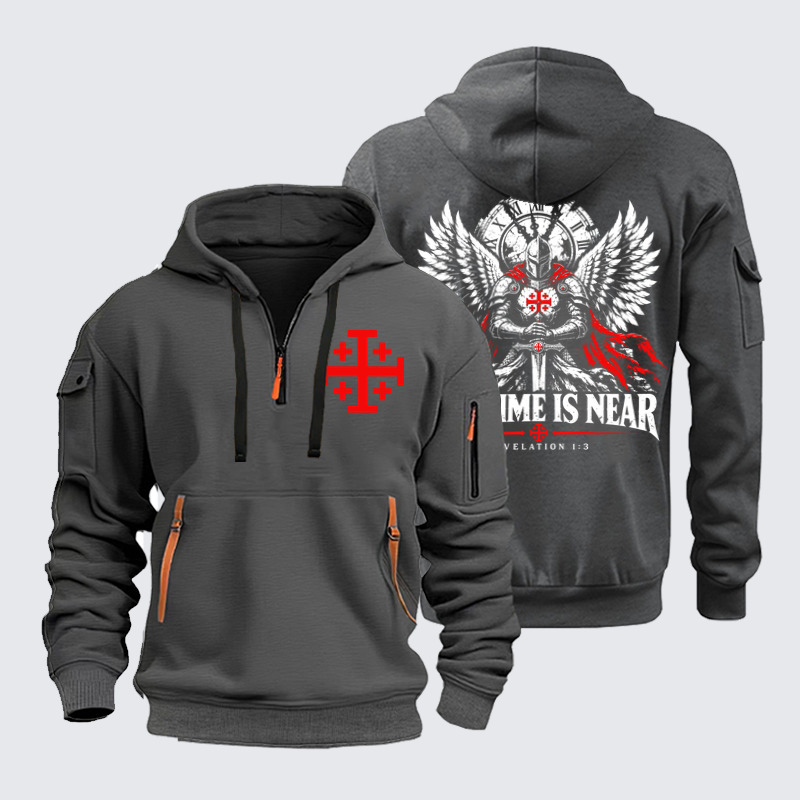 Zipper Hoodies - The Time Is Near Revelation 1:3