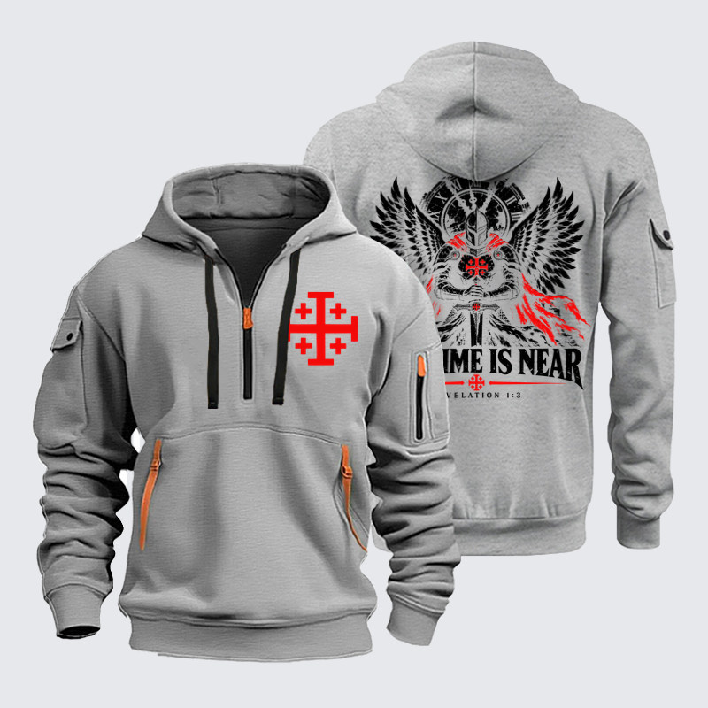 Zipper Hoodies - The Time Is Near Revelation 1:3