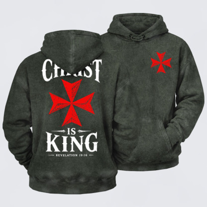 Washed Hoodies- Christ Is King