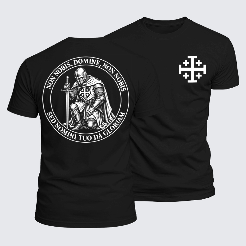 Luxe Mercerized Cotton Tee -Non Nobis Domine, Non Nobis, Sed Nomini Tuo Da Gloriam