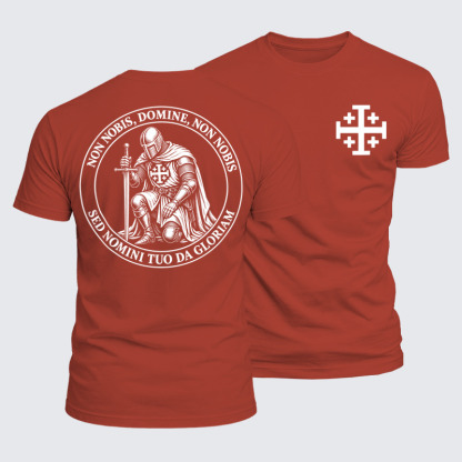 Luxe Mercerized Cotton Tee -Non Nobis Domine, Non Nobis, Sed Nomini Tuo Da Gloriam