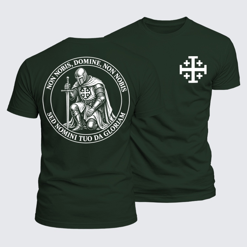 Luxe Mercerized Cotton Tee -Non Nobis Domine, Non Nobis, Sed Nomini Tuo Da Gloriam