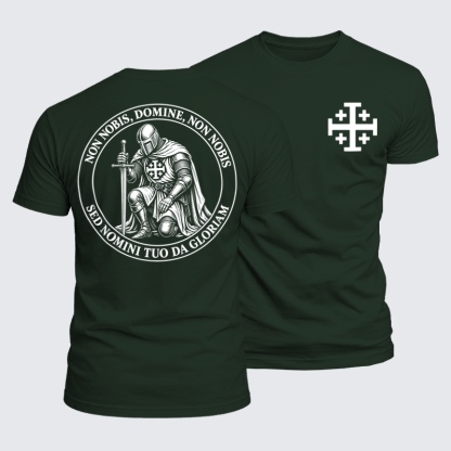 Luxe Mercerized Cotton Tee -Non Nobis Domine, Non Nobis, Sed Nomini Tuo Da Gloriam
