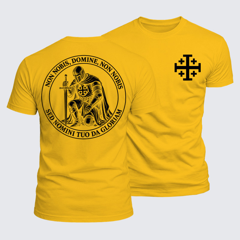 Luxe Mercerized Cotton Tee -Non Nobis Domine, Non Nobis, Sed Nomini Tuo Da Gloriam