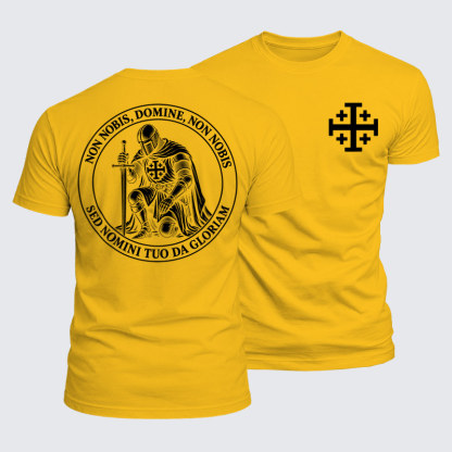 Luxe Mercerized Cotton Tee -Non Nobis Domine, Non Nobis, Sed Nomini Tuo Da Gloriam