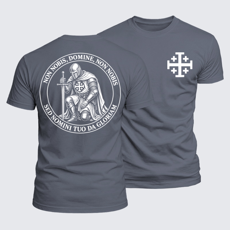 Luxe Mercerized Cotton Tee -Non Nobis Domine, Non Nobis, Sed Nomini Tuo Da Gloriam