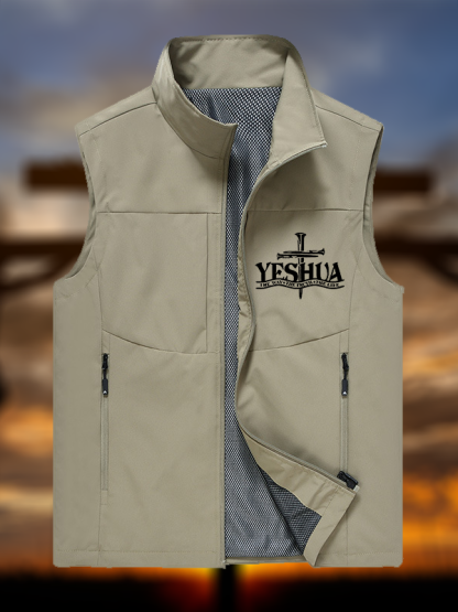 Yeshua the way the truth the life Jesus God Christian Outdoor Quick-dry Vest