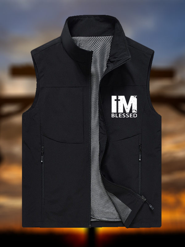 I'm Blessed Jesus God Christian Outdoor Quick-dry Vest