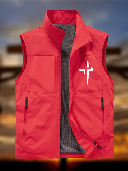 Cross Jesus God Christian Outdoor Quick-dry Vest